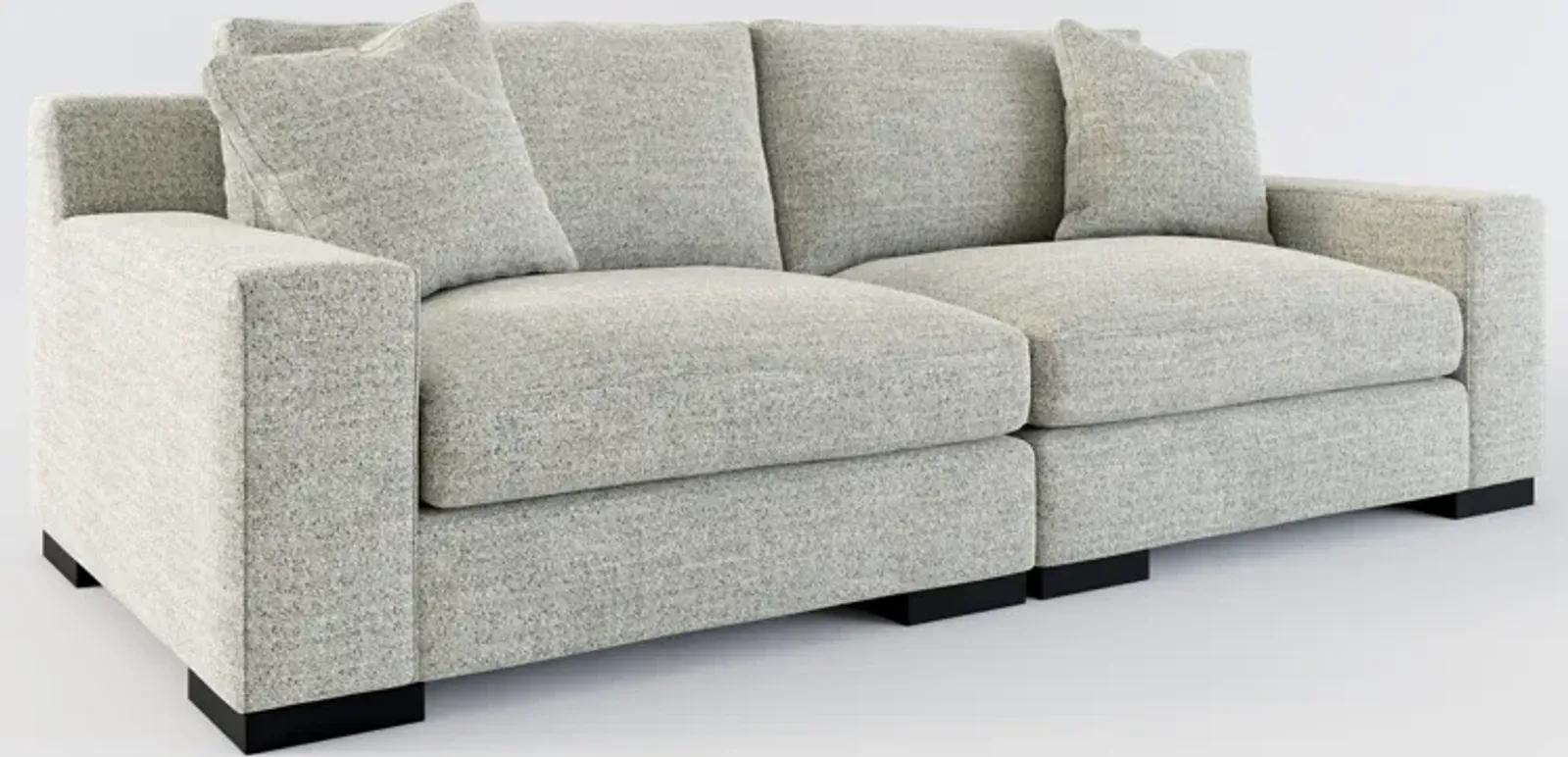 Bondi Foam Comfort 2-Piece Sofa - Pandora Pepper