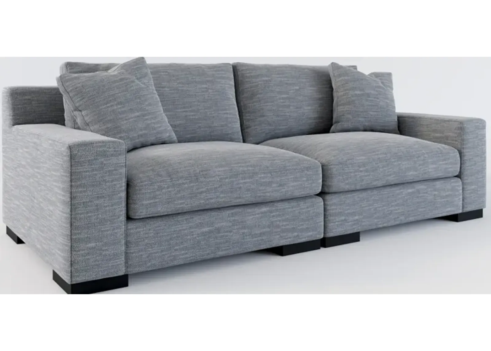 Bondi Foam Comfort 2-Piece Sofa - Dudley Indigo