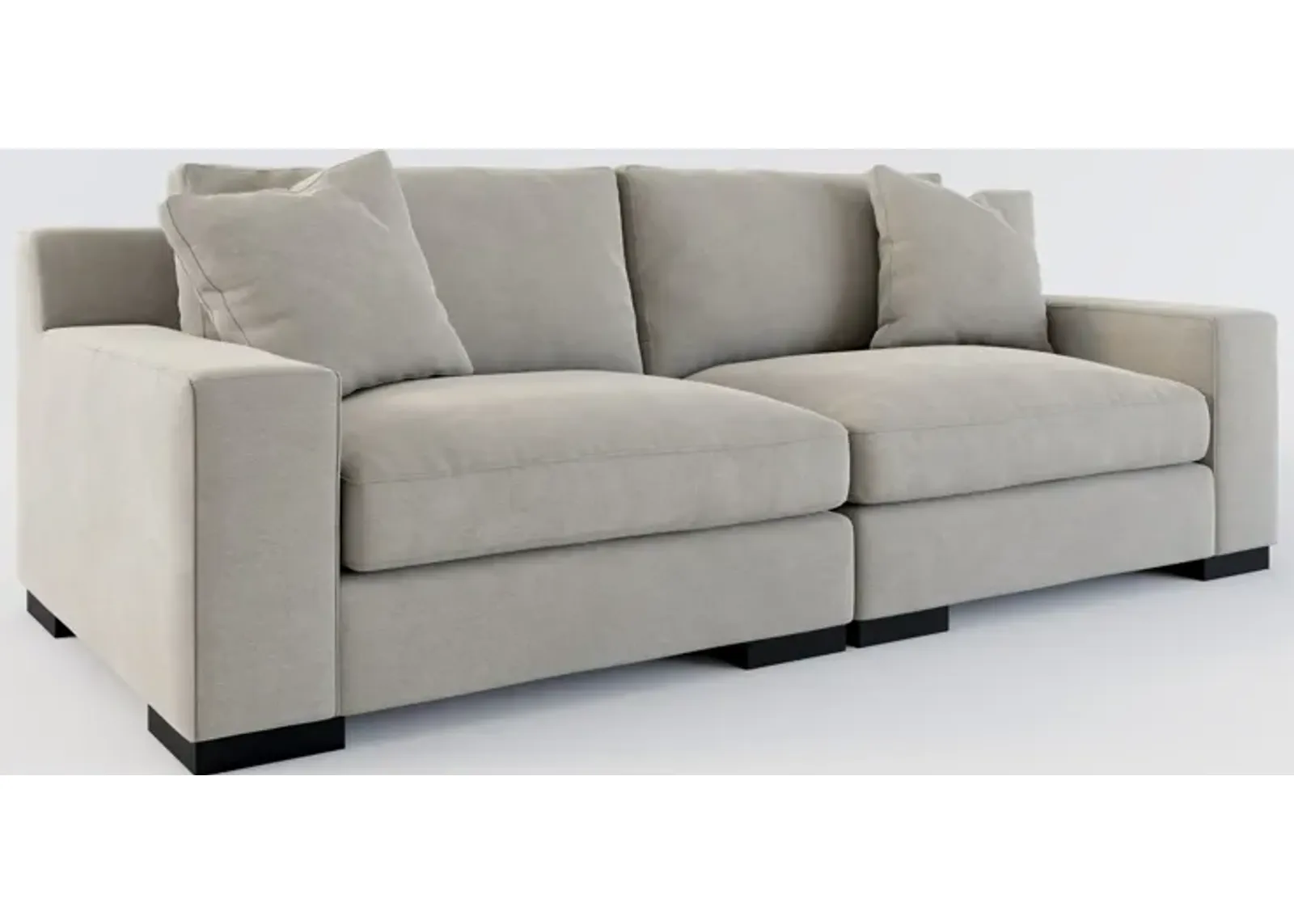 Bondi Foam Comfort 2-Piece Sofa - Abington Fog