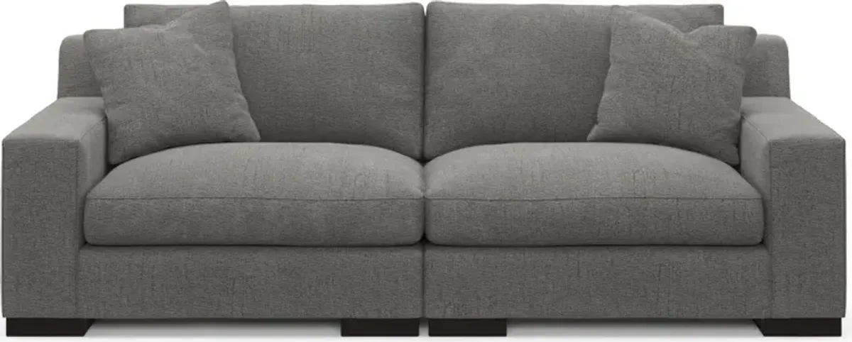 Bondi Foam Comfort 2-Piece Sofa - Living Large Charcoal