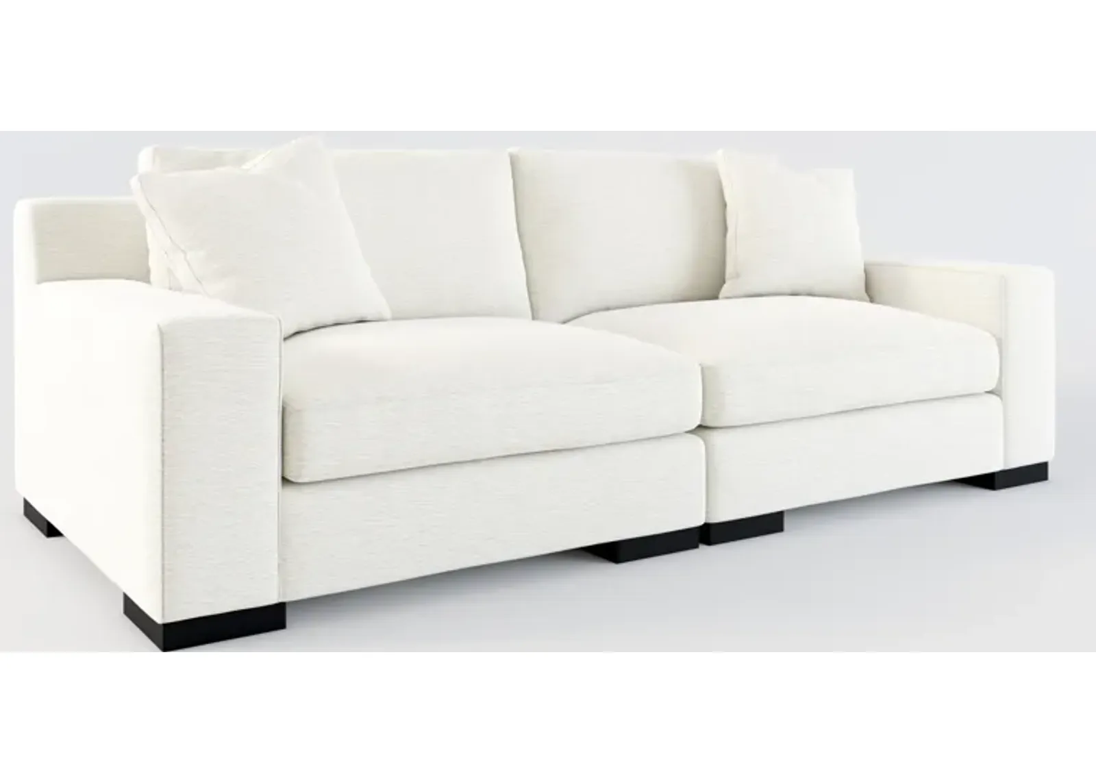 Bondi Foam Comfort 2-Piece Sofa - Living Large White