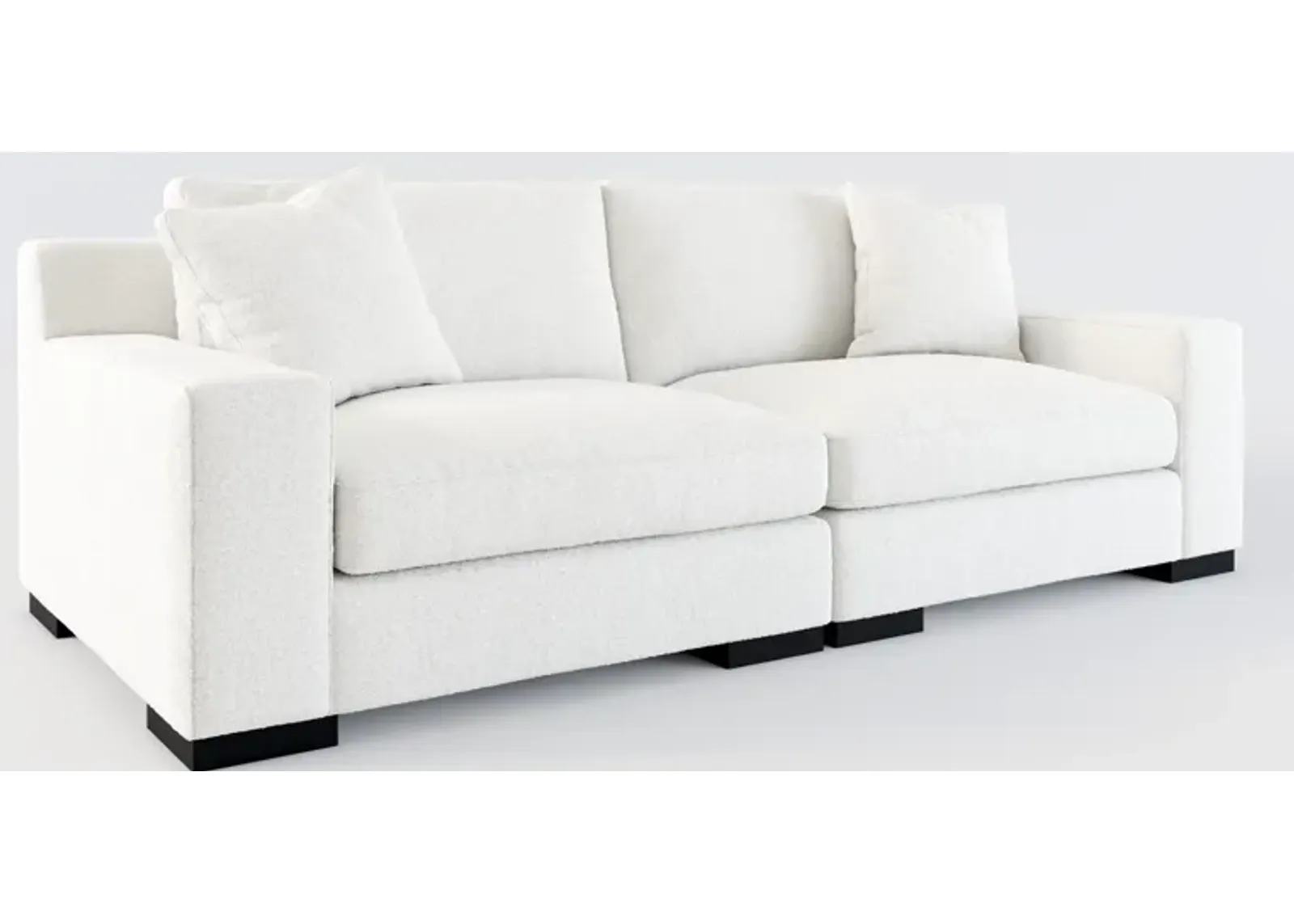 Bondi Foam Comfort 2-Piece Sofa - Bloke Snow