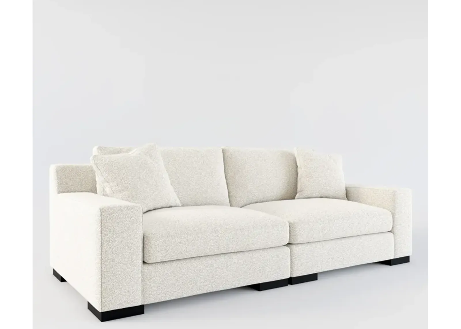 Bondi Foam Comfort 2-Piece Sofa - Muse Stone