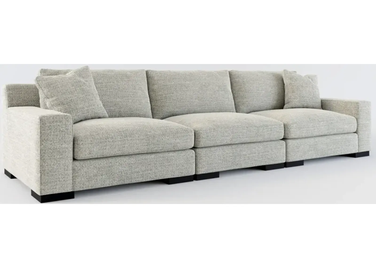 Bondi Foam Comfort 3-Piece Sofa - Pandora Pepper