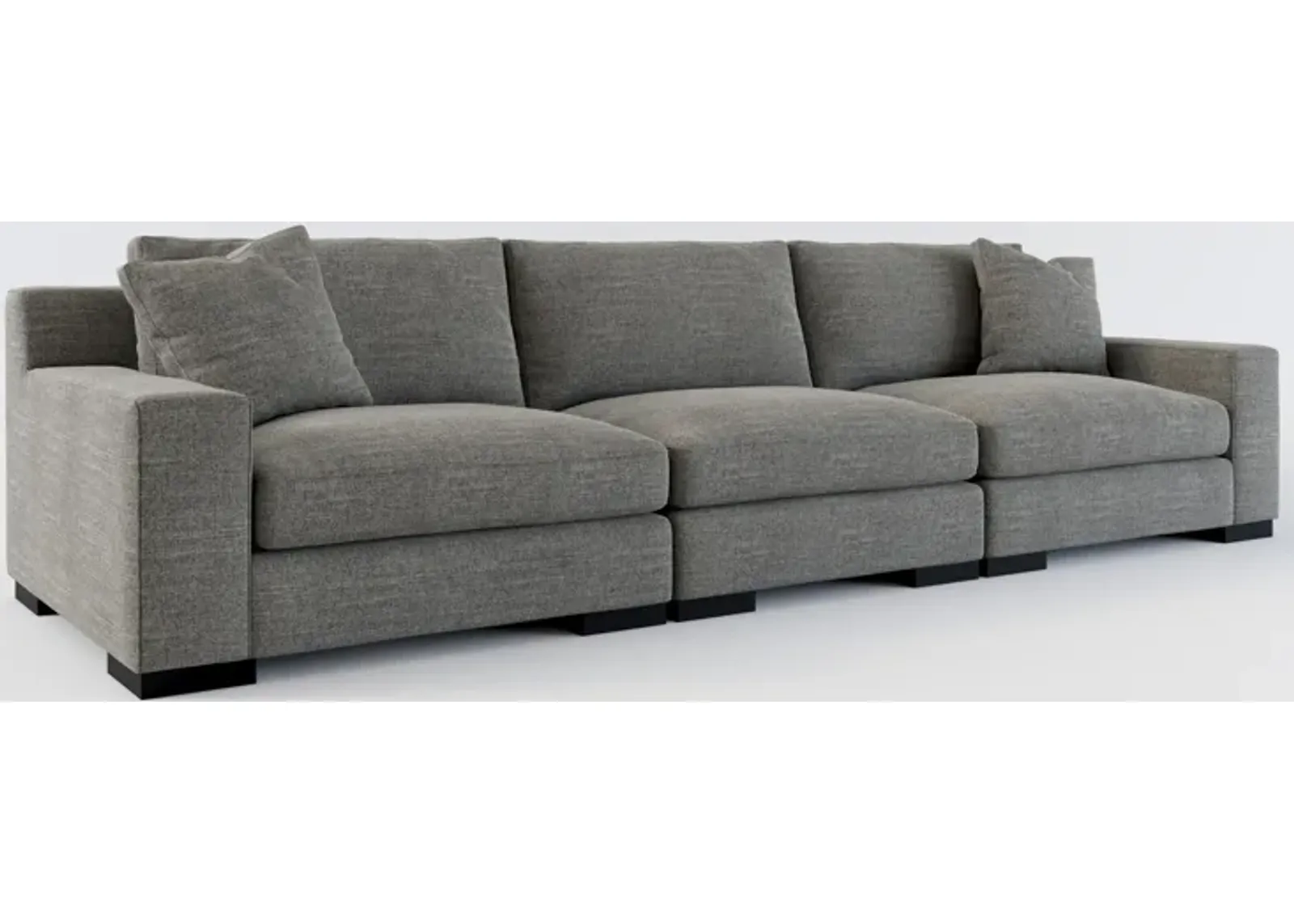 Bondi Foam Comfort 3-Piece Sofa - Curious Charcoal