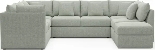 The Pitt Foam Comfort Sectional - Broderick Sea Glass