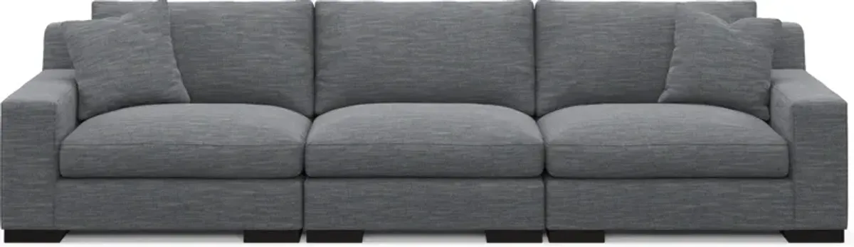 Bondi Foam Comfort 3-Piece Sofa - Dudley Indigo