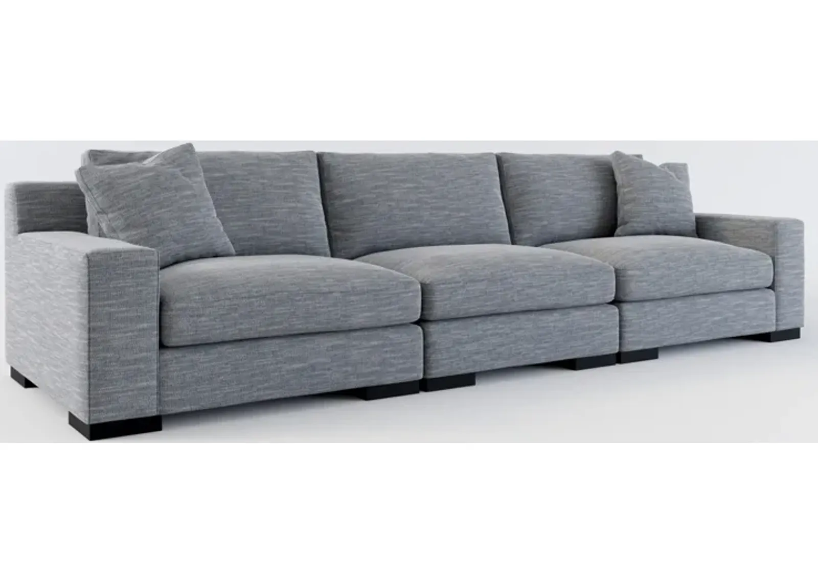 Bondi Foam Comfort 3-Piece Sofa - Dudley Indigo