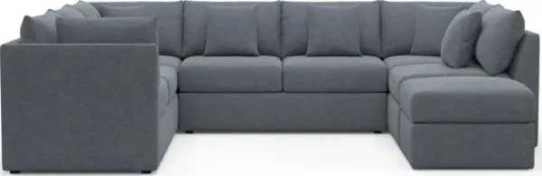 The Pitt Foam Comfort Sectional - Bridger Navy