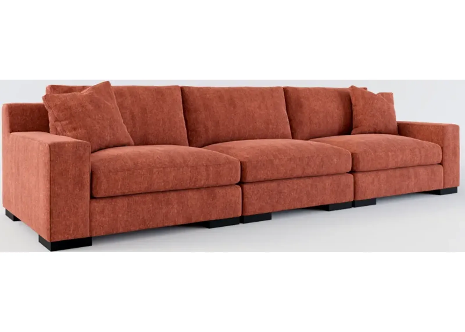 Bondi Foam Comfort 3-Piece Sofa - Contessa Paprika