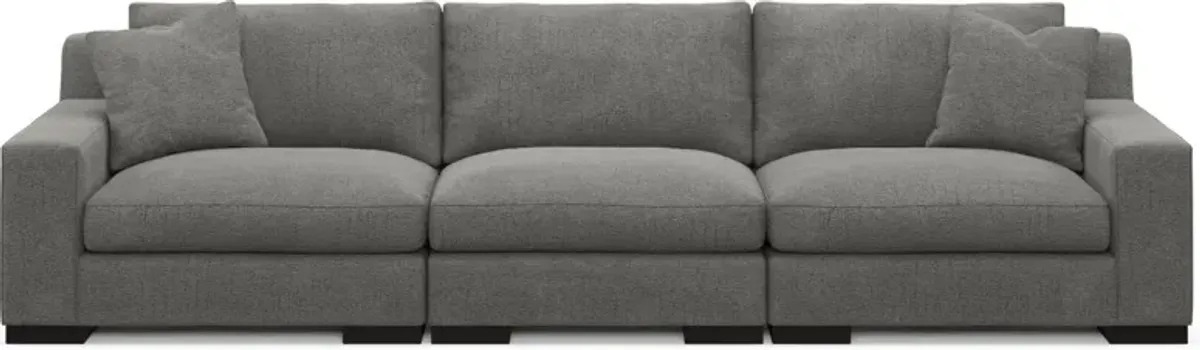 Bondi Foam Comfort 3-Piece Sofa - Living Large Charcoal