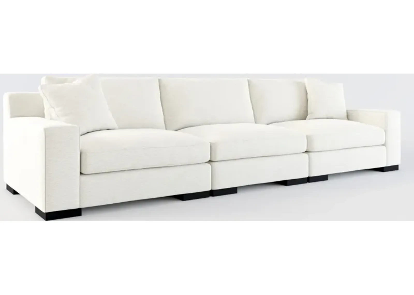 Bondi Foam Comfort 3-Piece Sofa - Living Large White