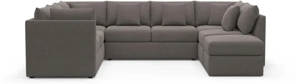 The Pitt Foam Comfort Sectional - Presidio Steel