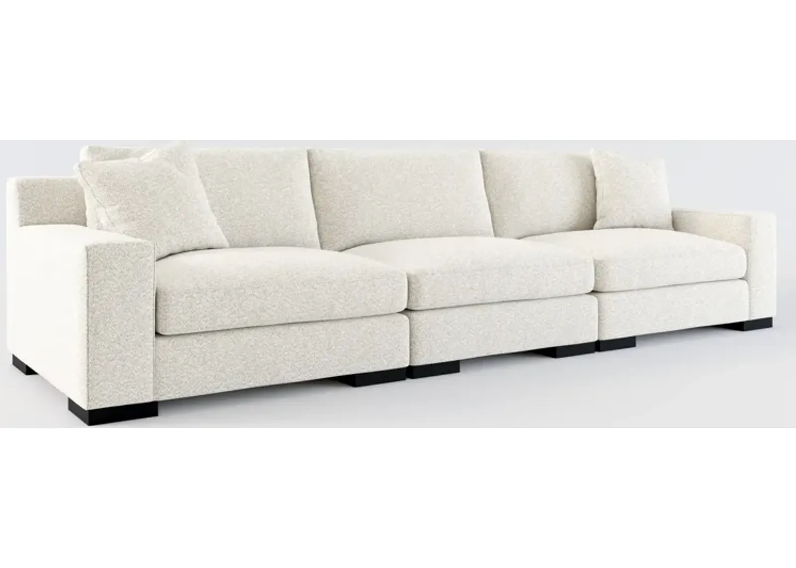 Bondi Foam Comfort 3-Piece Sofa - Muse Stone