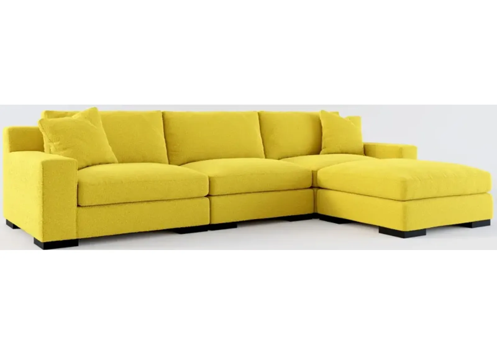 Bondi Foam Comfort 3-Piece Sofa and Ottoman - Bloke Goldenrod