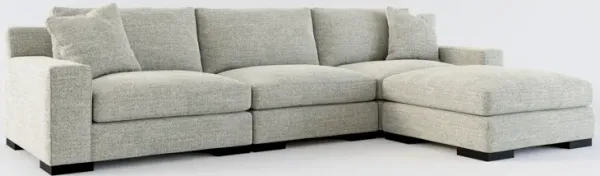 Bondi Foam Comfort 3-Piece Sofa and Ottoman - Pandora Pepper