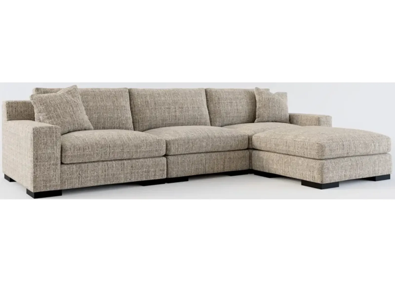 Bondi Foam Comfort 3-Piece Sofa and Ottoman - Mason Flint