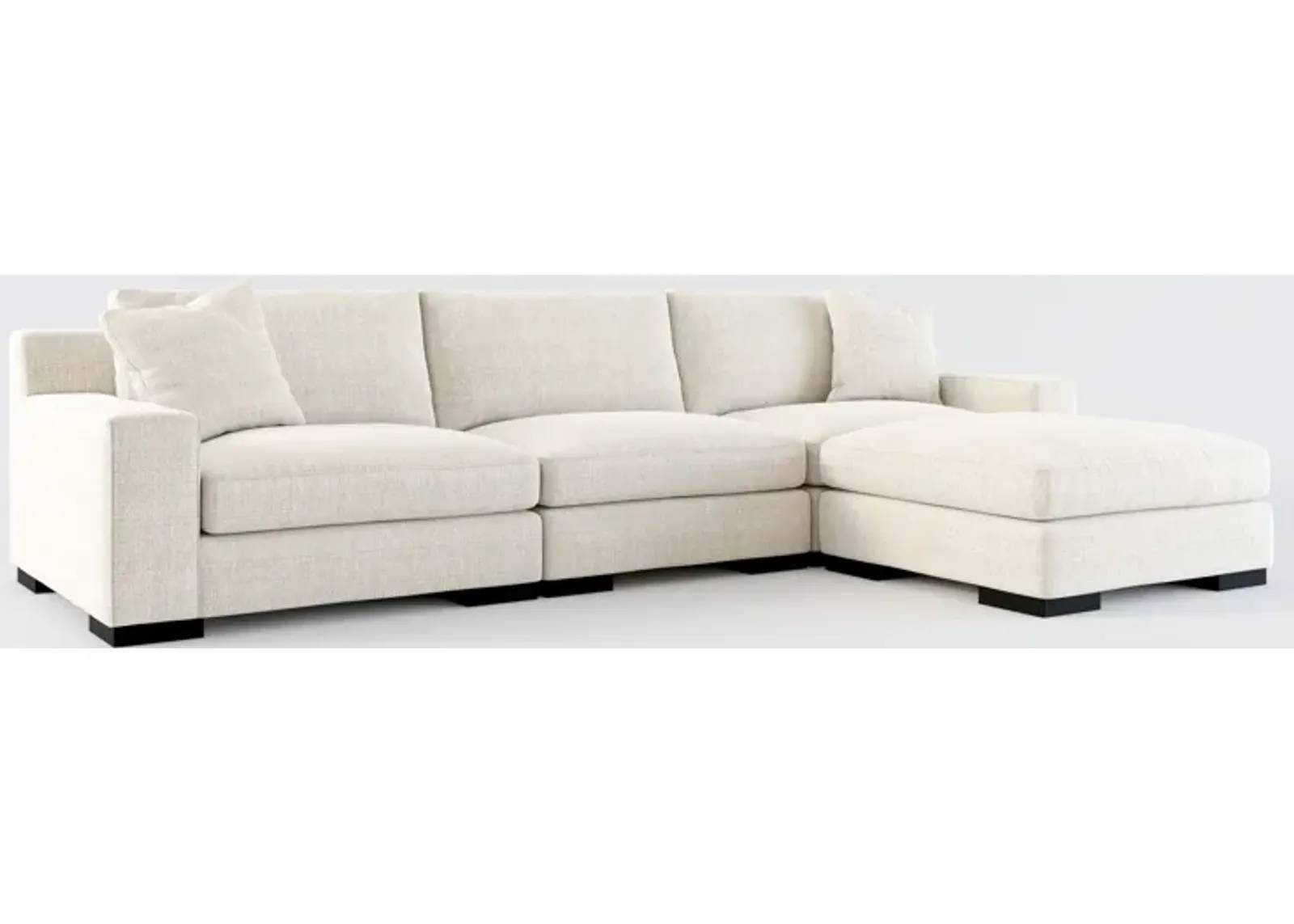 Bondi Foam Comfort 3-Piece Sofa and Ottoman - Mason Porcelain