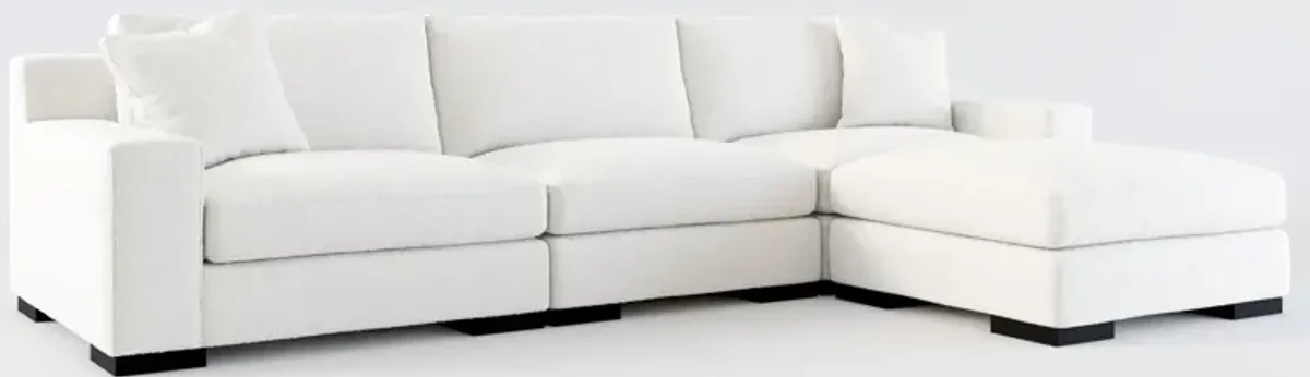 Bondi Foam Comfort 3-Piece Sofa and Ottoman - Bloke Snow