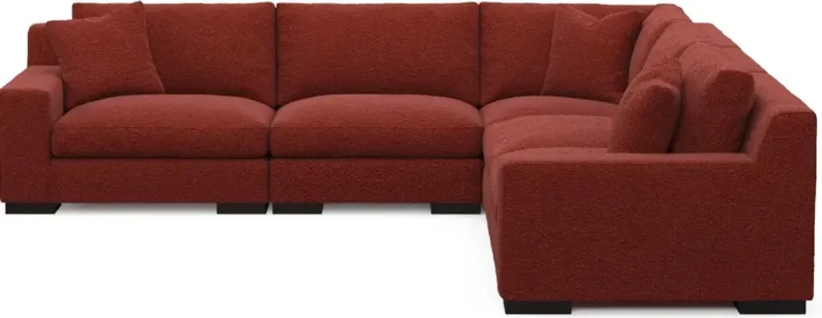 Bondi Foam Comfort 5-Piece Sectional - Bloke Brick