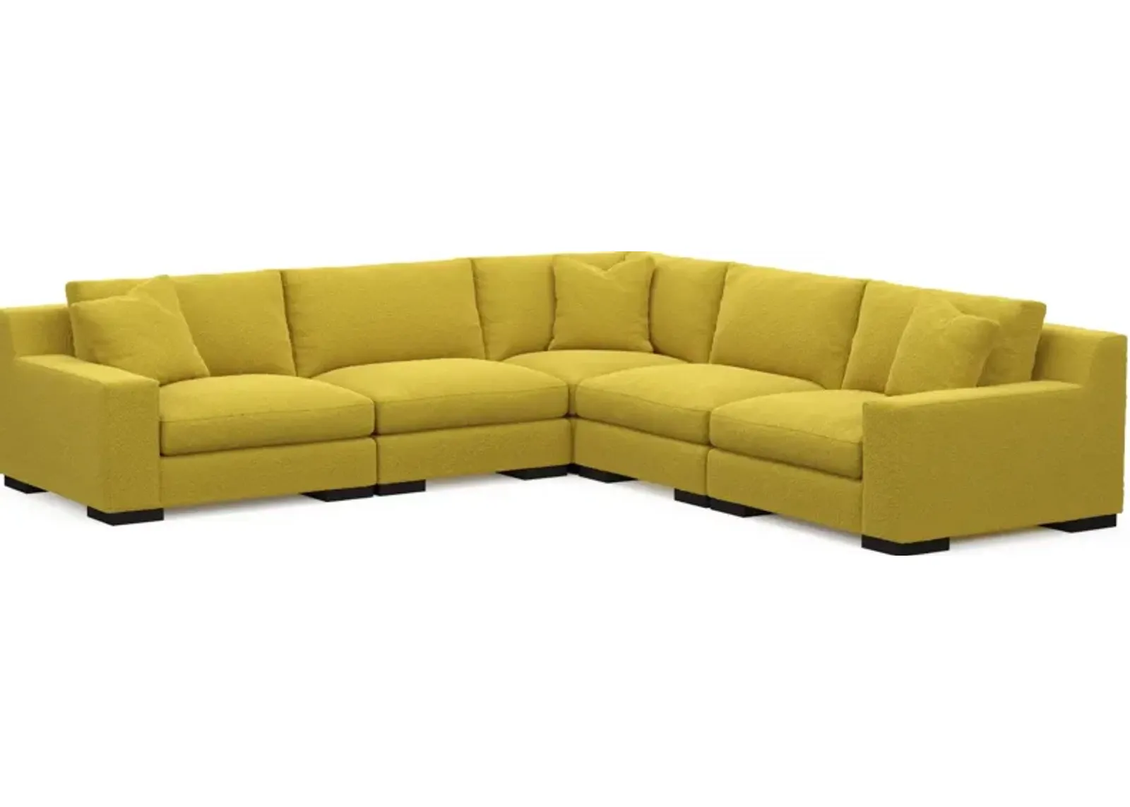 Bondi Foam Comfort 5-Piece Sectional - Bloke Goldenrod