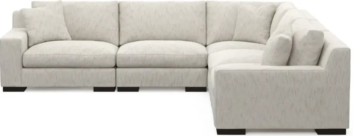 Bondi Foam Comfort 5-Piece Sectional - P.T. Cream