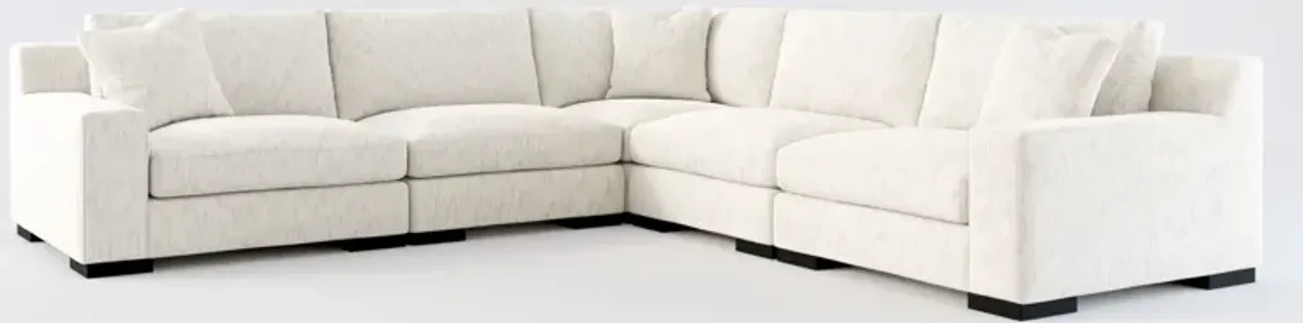 Bondi Foam Comfort 5-Piece Sectional - P.T. Cream