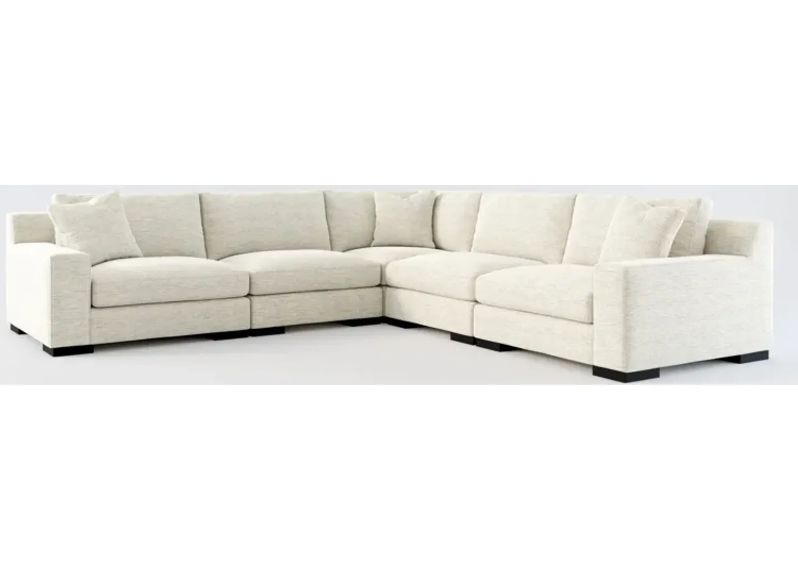 Bondi Foam Comfort 5-Piece Sectional - Merino Chalk