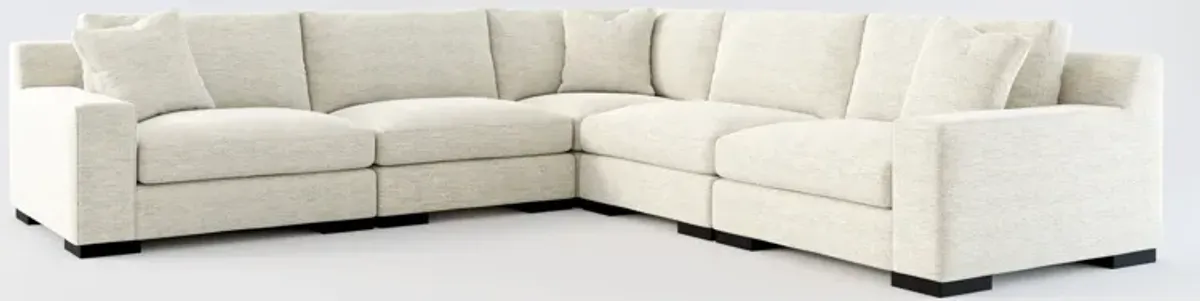 Bondi Foam Comfort 5-Piece Sectional - Merino Chalk