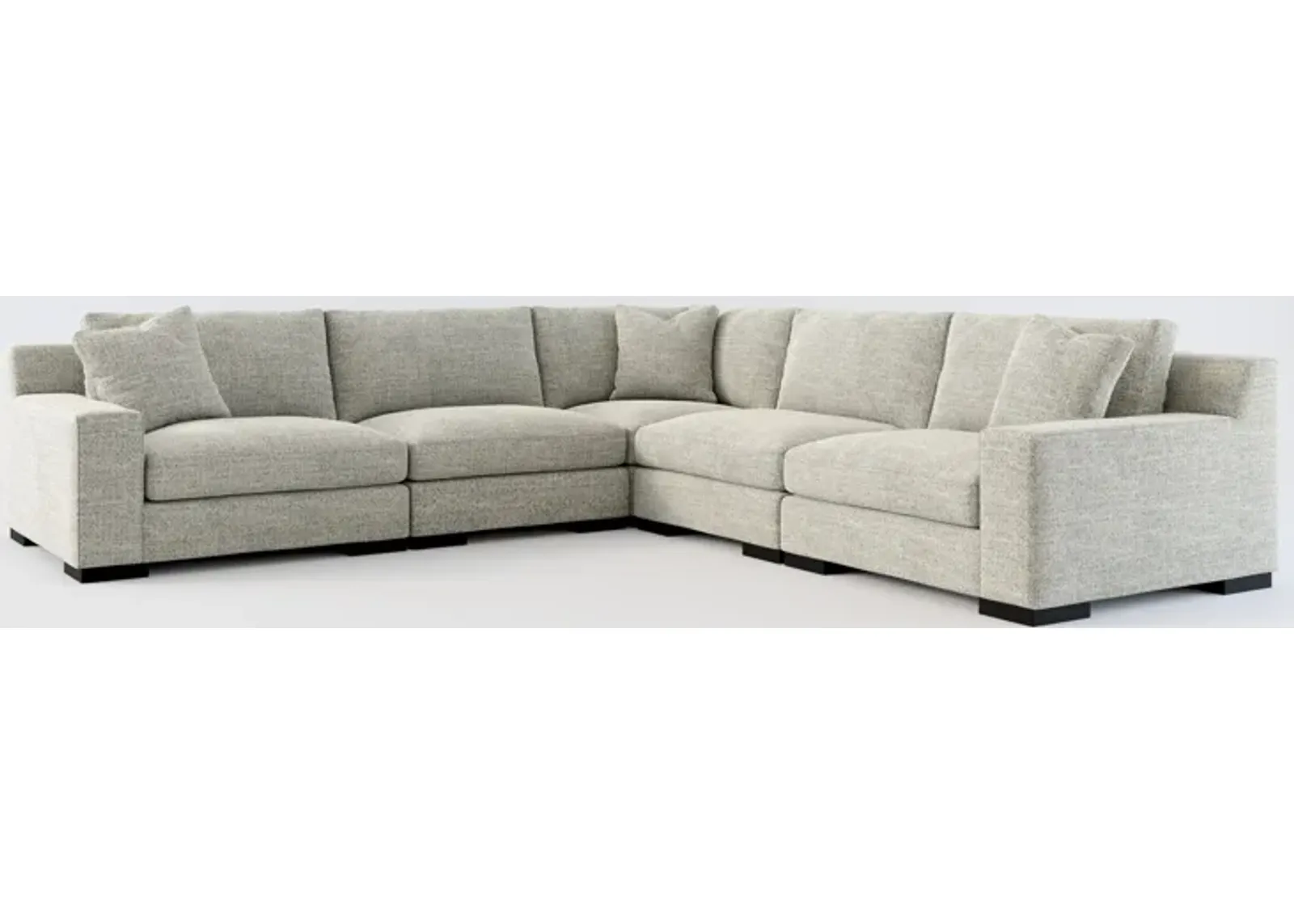 Bondi Foam Comfort 5-Piece Sectional - Pandora Pepper