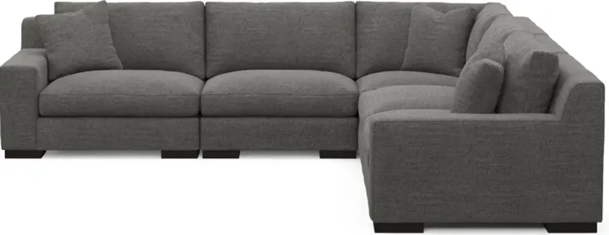 Bondi Foam Comfort 5-Piece Sectional - Curious Charcoal