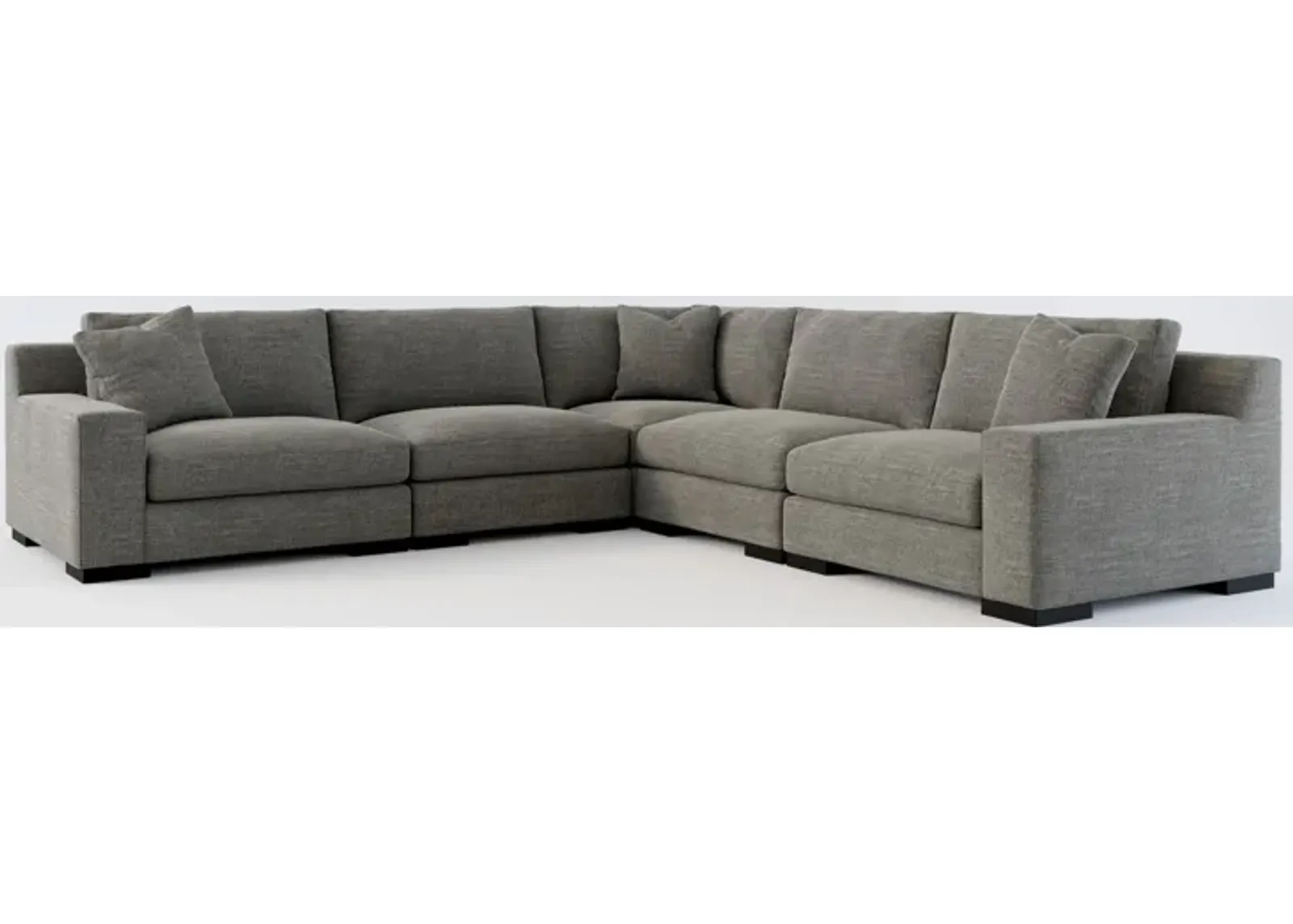 Bondi Foam Comfort 5-Piece Sectional - Curious Charcoal