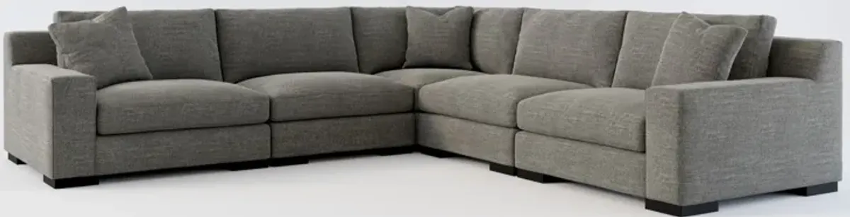 Bondi Foam Comfort 5-Piece Sectional - Curious Charcoal