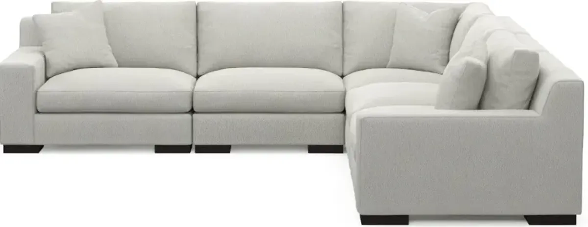 Bondi Foam Comfort 5-Piece Sectional - Oslo Snow