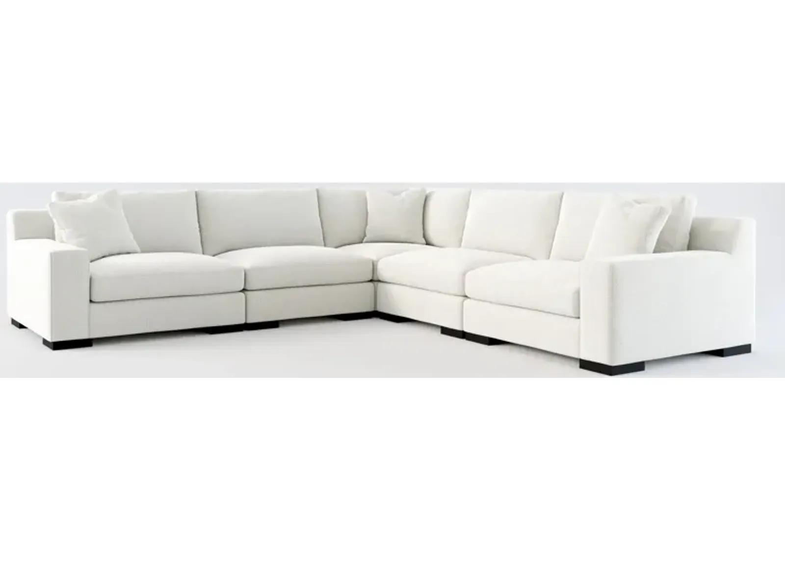 Bondi Foam Comfort 5-Piece Sectional - Oslo Snow