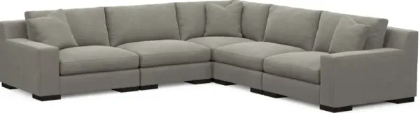Bondi Foam Comfort 5-Piece Sectional - Abington Fog