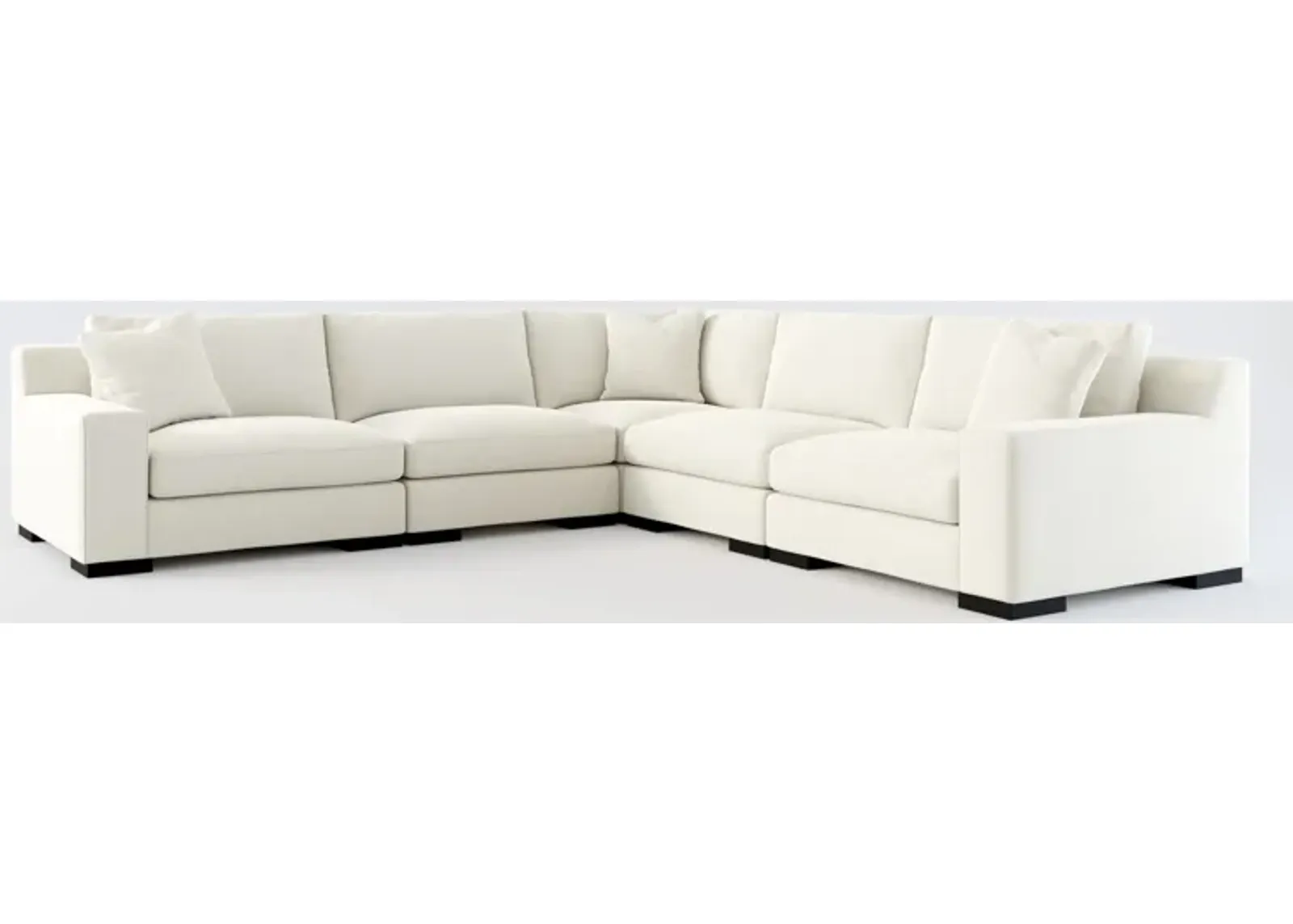 Bondi Foam Comfort 5-Piece Sectional - Anders Ivory