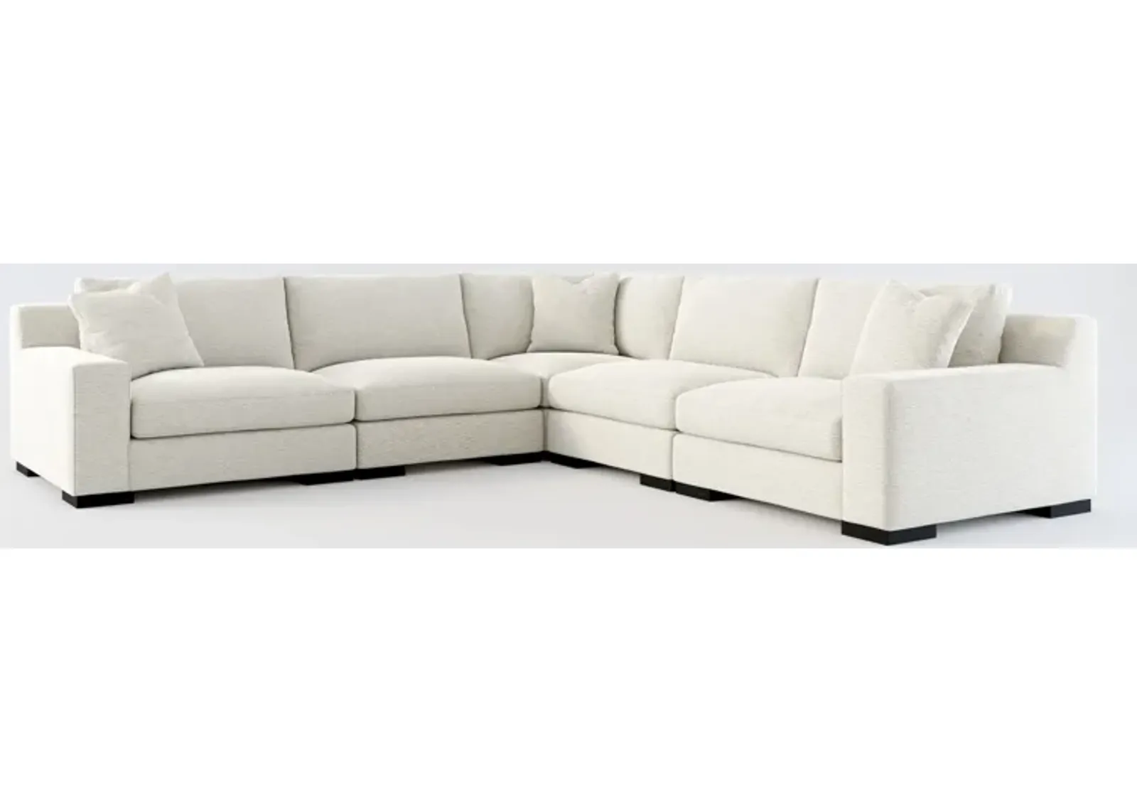 Bondi Foam Comfort 5-Piece Sectional - Everton Grey