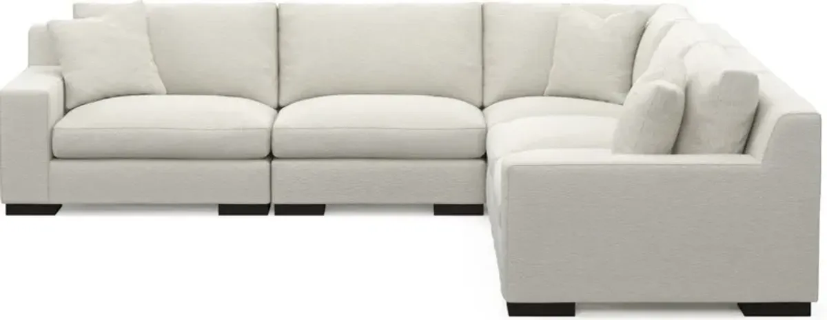 Bondi Foam Comfort 5-Piece Sectional - Living Large White