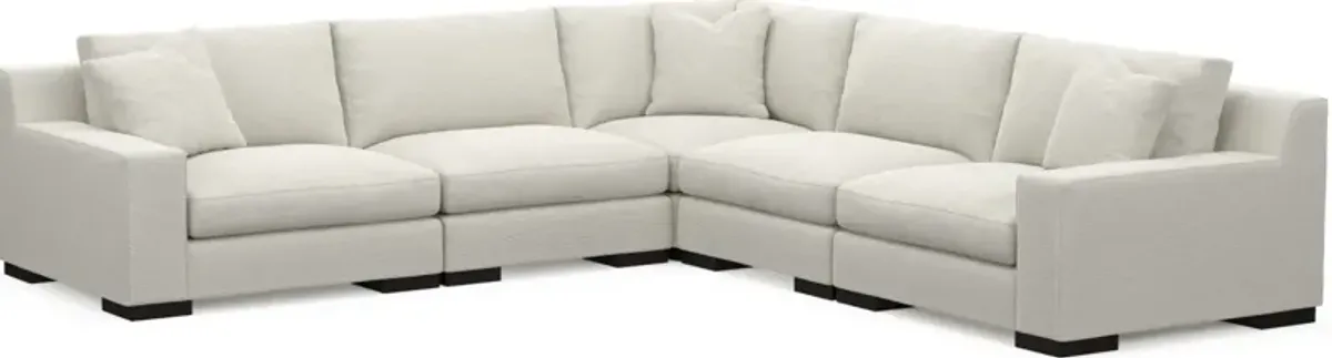 Bondi Foam Comfort 5-Piece Sectional - Living Large White