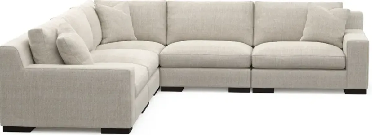 Bondi Foam Comfort 5-Piece Sectional - Mason Porcelain