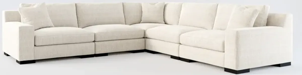 Bondi Foam Comfort 5-Piece Sectional - Mason Porcelain