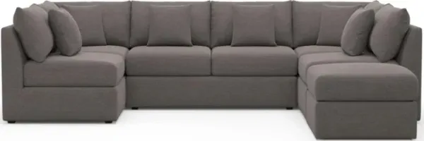 The Pitt Foam Comfort Sectional - Presidio Steel
