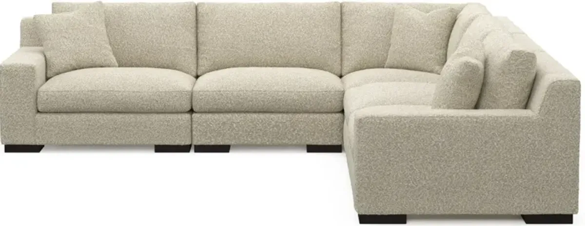 Bondi Foam Comfort 5-Piece Sectional - Bloke Cotton