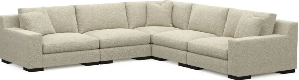 Bondi Foam Comfort 5-Piece Sectional - Bloke Cotton