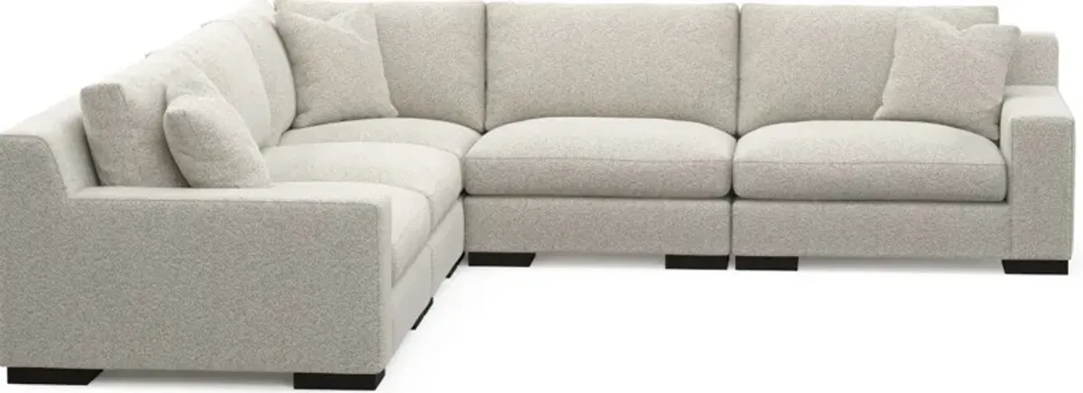 Bondi Foam Comfort 5-Piece Sectional - Muse Stone