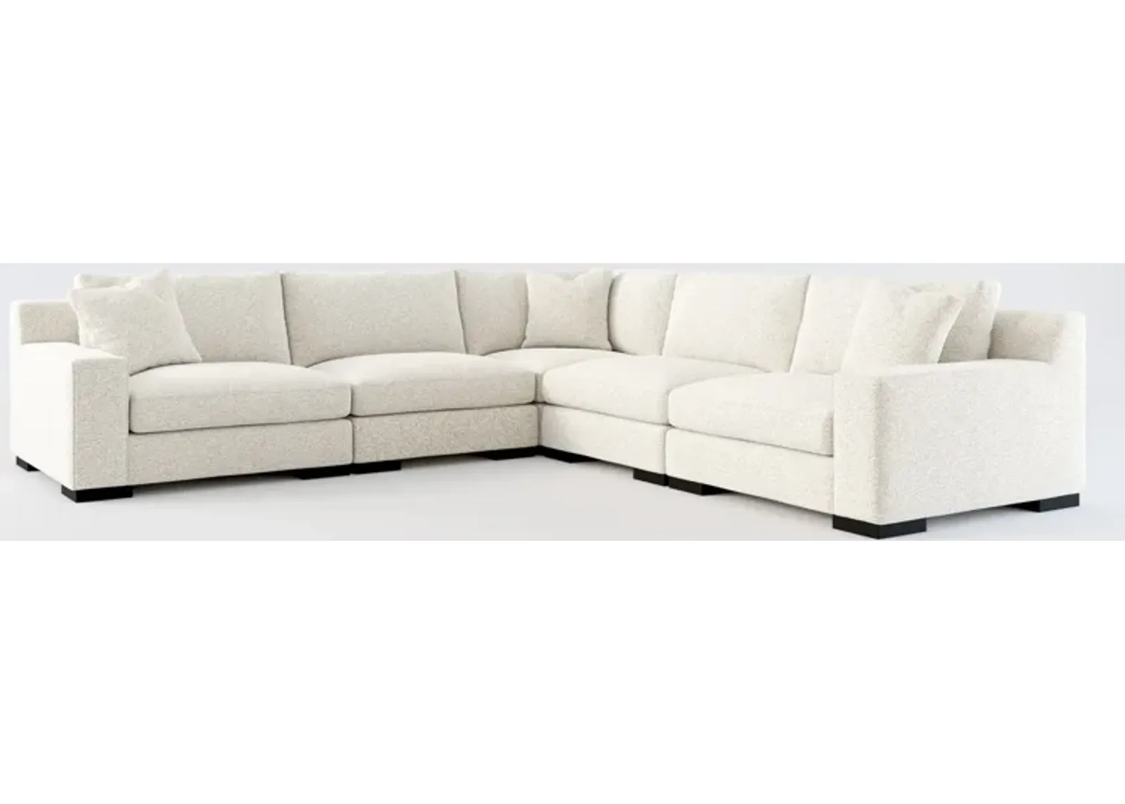 Bondi Foam Comfort 5-Piece Sectional - Muse Stone