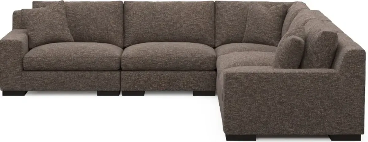 Bondi Foam Comfort 5-Piece Sectional - M Walnut