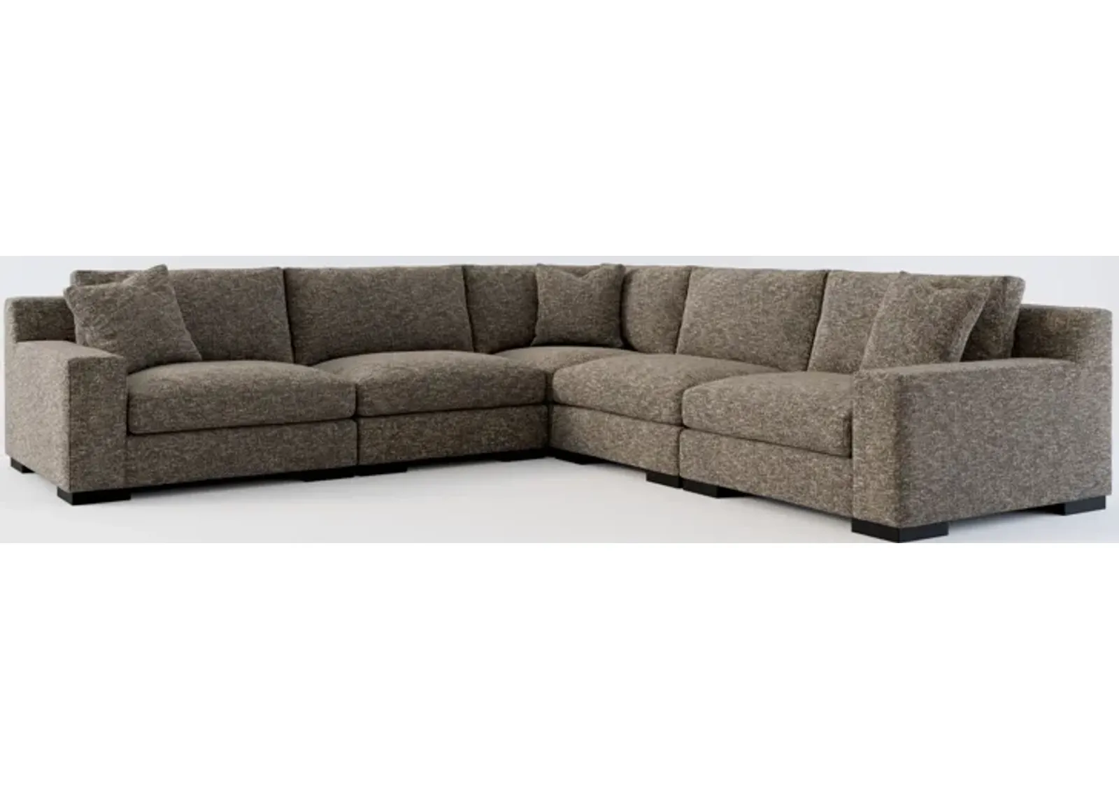 Bondi Foam Comfort 5-Piece Sectional - M Walnut