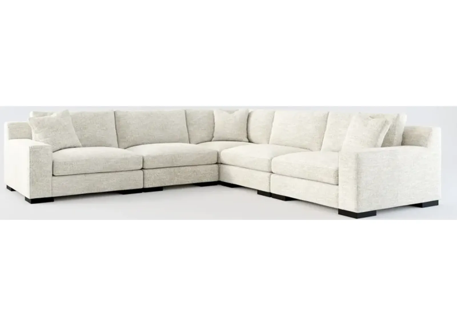 Bondi Foam Comfort 5-Piece Sectional - M Ivory